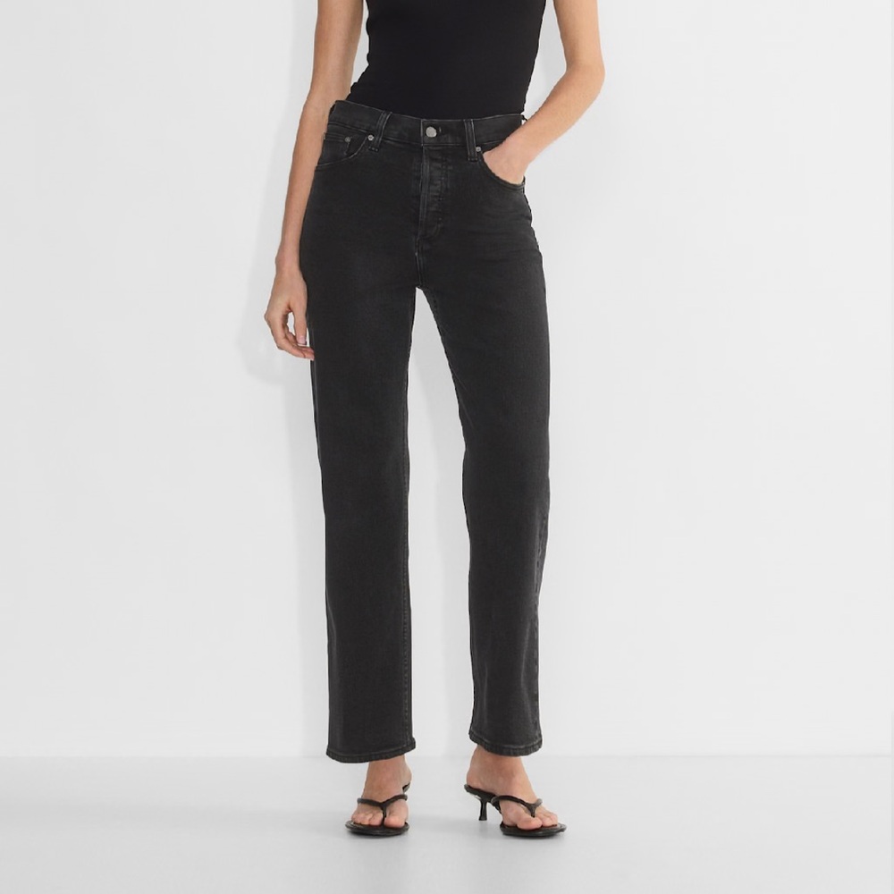 Aritzia Denim Forum Arlo high rise straight Black 26